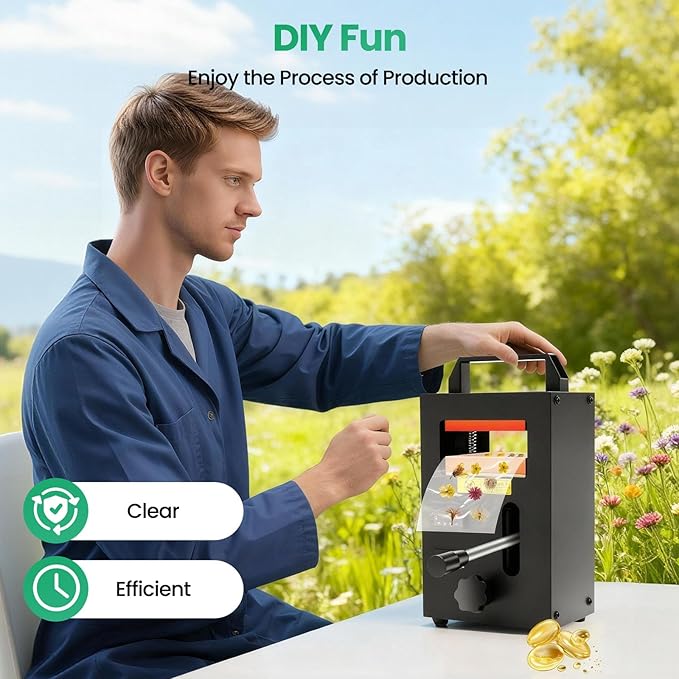 4Ton Hydraulic Heat Press Machine, 800W Portable Press Machine, 400℉Temp Dual Adjustable Heating Plates 110V 7A High Pressure Heat Press w/10 Baking Papers, 1Stainless Steel Tool for Plastic