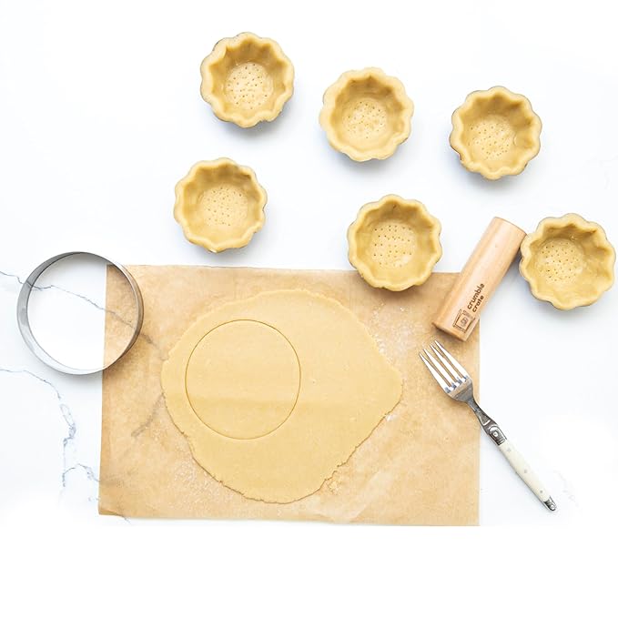 Crumble Crate - Mini Fruit Tarts with Vanilla Pastry Cream DIY Baking Set/Kit. All pre-measured ingredients and essential baking tools, Gift Idea, Baking Gift Sets