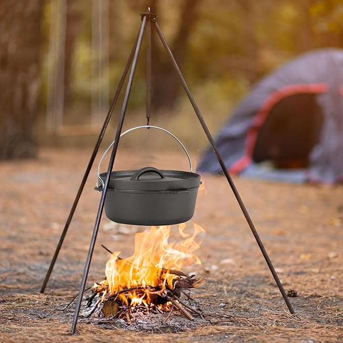 Cast Iron Dutch Oven Pot with Lid, for Small Dishes, Side Dishes, Camping Cookware set, BBQ, Garlic Roaster, 1.5 Quart Pan