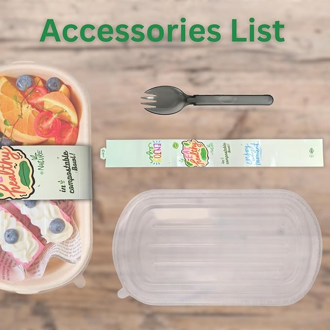 35 OZ Single-Compartment Paper Meal Prep Containers with Lids – Fiber Molded Paper Bowls Microwave/Freezer Safe, Perfect for Snacks, Desserts, Salads, Lunch, BPA-Free Sugarcane Fiber Bowls
