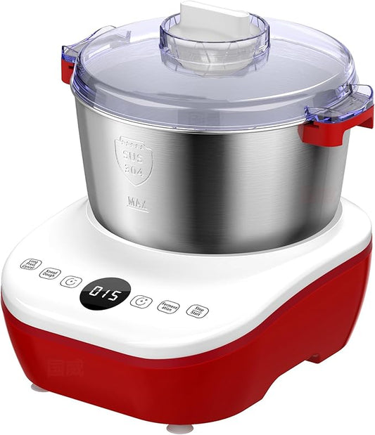 AIZIYO DoughChief, 5.3QT Dough Mixer, Dough Maker with Ferment Function, Touch Panel Control, 304 Stainless Steel Bowl, Removeable lid, Dough Proofing Box for Pizza, Bread, Pasta & Mochi