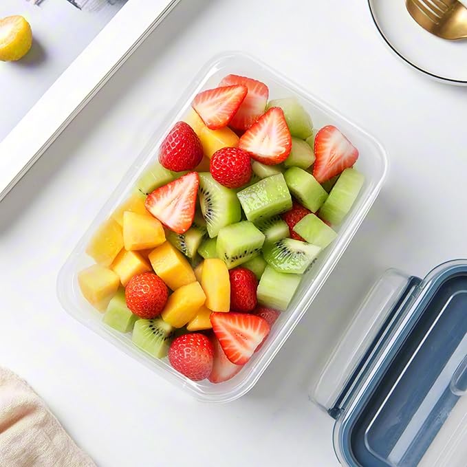 120 Pcs Plastic Meal Prep Containers with Lids 25 oz Clear Disposable Food Storage Containers Stackable Spill proof Box for Salad Snack Lunch Microwave Dishwasher and Freezer