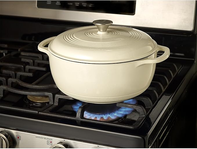 Mercer Culinary Enameled Cast Iron Round Dutch Oven, 6 qt., White