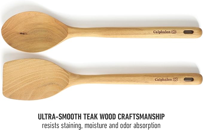 Calphalon Prime 7 Piece Sillicone and Teak Wood Kitchen Tool & Gadget Set - Navy Blue