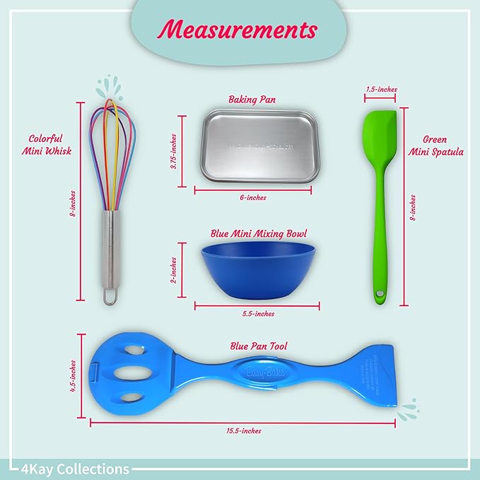Ultimate Easy Baking Oven Bundle For Kids With 19 Items - Oven, 2 Refill Mixes, Apron, Hat, Bowl, Spatula, Whisk, 9 Stickers, Baking Pan & Tool (Bold Blue Baker Bundle)