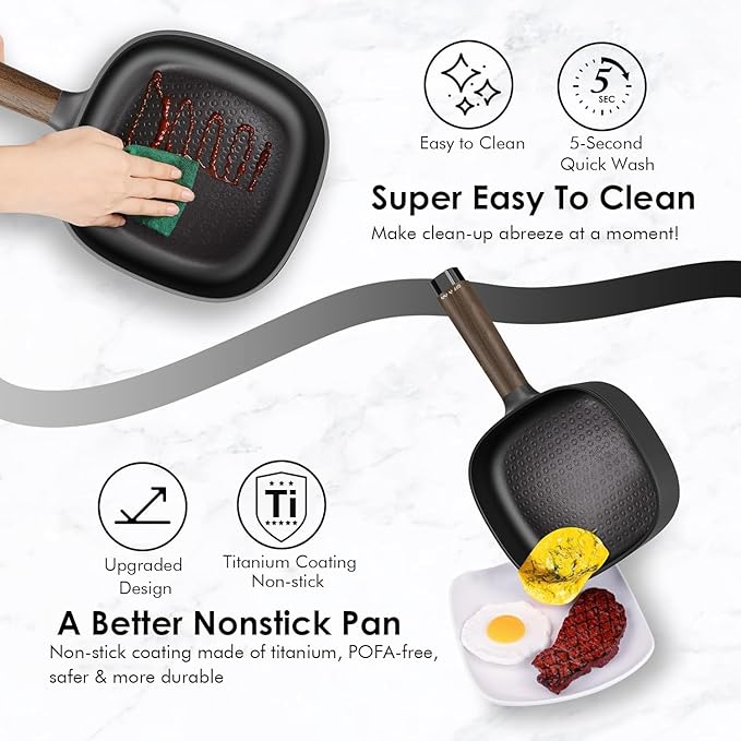 2L Hot Pot Electric with Steamer, Portable Electric Pot with Upgrade Titanium Nonstick Coating for Dorm, Office, Travel, Multi Cooker Pot for Ramen, Soup, Oatmeal (Tongs Included)