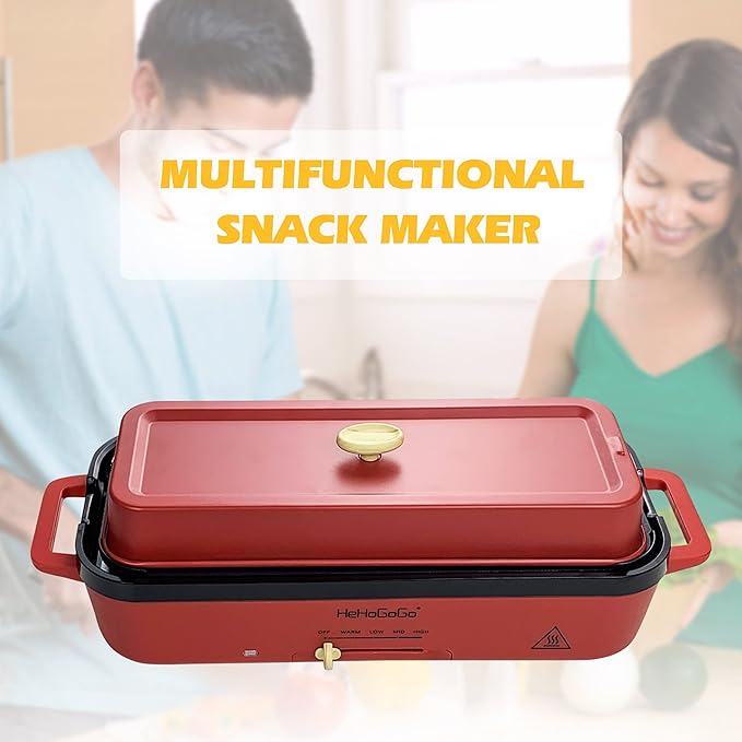 Multifunctional Electric Griddle Electric Grill Nonstick Baking Maker with 3 Interchangeable Pans For Takoyaki Cake Pop/ Mini Pancake/ Fried Steak