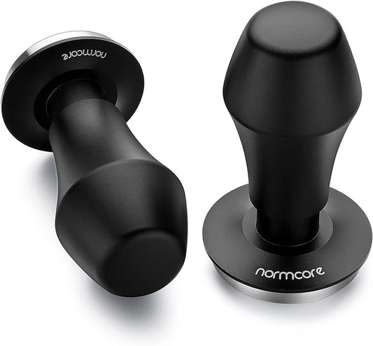 Normcore 49.7mm Coffee Tamper V4 - Spring-loaded Tamper - Barista Tools - Espresso Tamper with Mat For ROK Espresso Maker - Flat Base