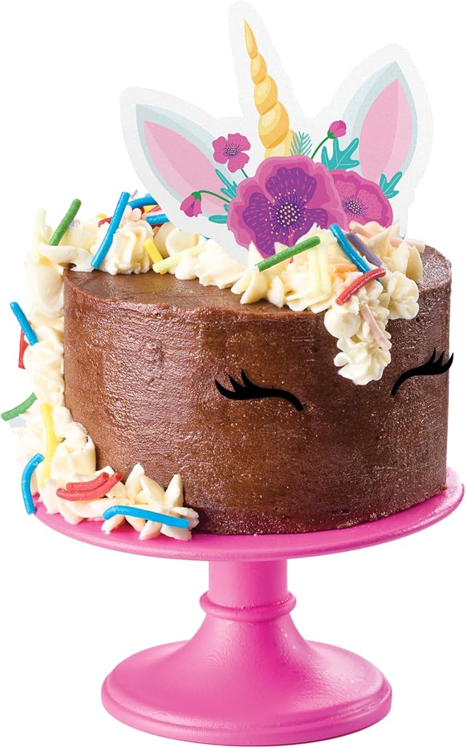 Goliath Tasty Tinies Bake Shop | Unicorn Bakery Party Pack | Red Velvet Cake Mix & Cream Cheese Flavor Frosting | Mix, Bake & Decorate 6 Real Mini Cakes | Includes Mini Tools & Ingredients | Ages 6+