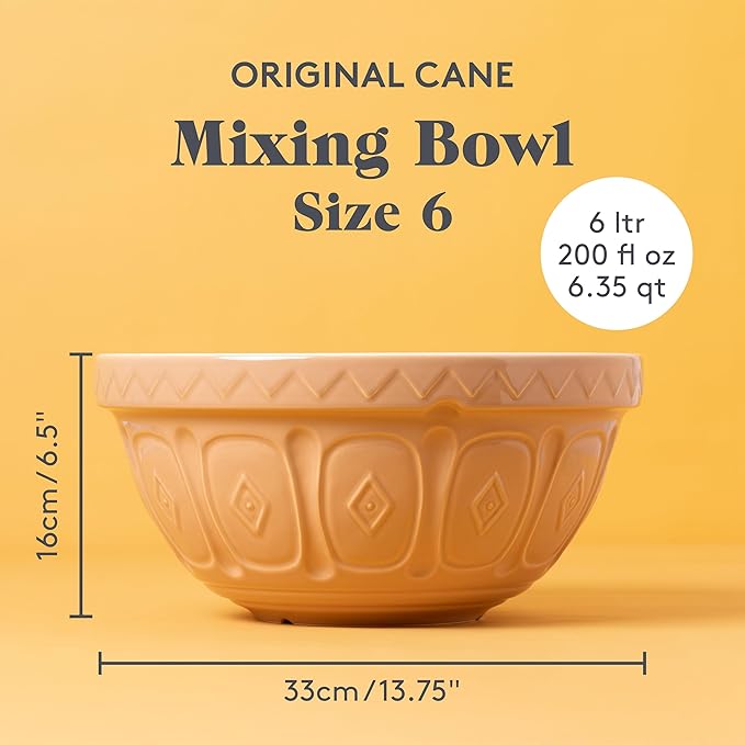Mason Cash Cane Collection S6 (6.35 Qt) Mixing Bowl 6.35 Quart