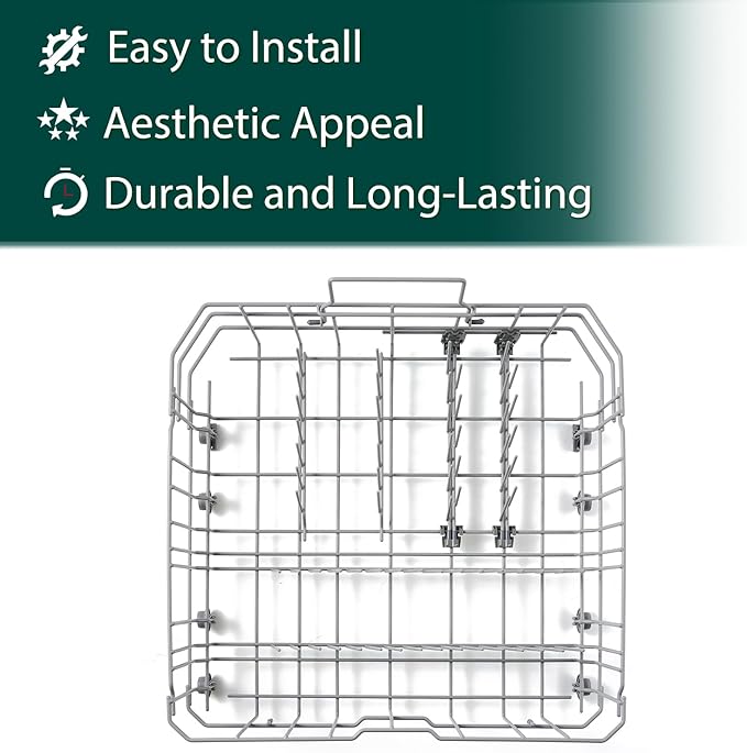 20000533 20007189 Dishwasher Lower Rack Replacement Parts for Bosch Lower Basket 20.9’’ x 21.8'' Bosch SHP865ZD5N SHE68T55UC 300 500 800 Series Dishwasher Bottom Dishrack Crockery Drawer 1 Pack