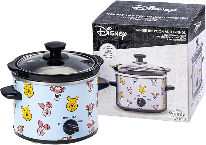 Uncanny Brands Disney Winnie the Pooh and Friends 2qt Slow Cooker - Small Kitchen Appliance