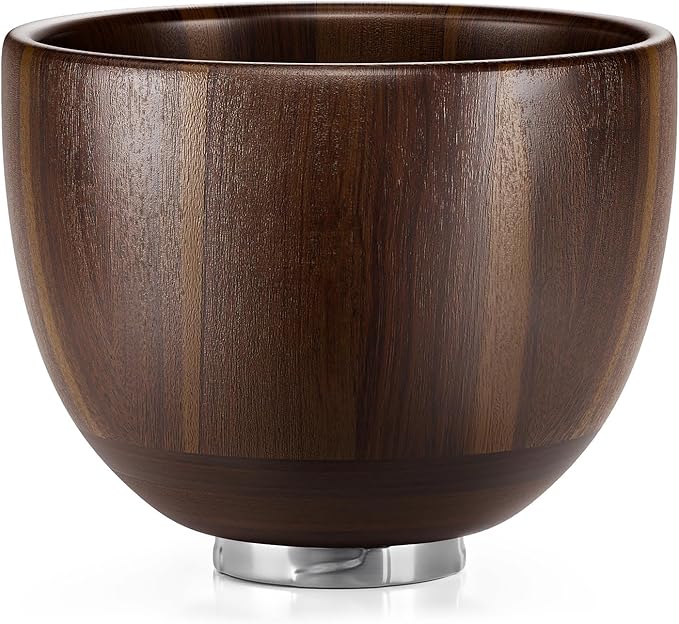 SpaceAid Wooden Bowl for Mixer - Kitchen Space Aid Acacia Wood Mixing Bowls Holder for Stand Mixer, Compatible with 4.5 & 5 QT Tilt-Head Models Kitchen, Natural Wood