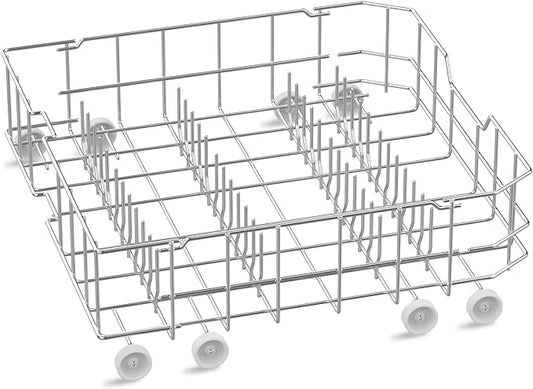 UPGRADED WD28X10384 Dishwasher Lower Rack(SS304) for General Electric GE Dishwasher Racks GLD4560N10SS GLD5660R00SS GLD5660V00SS,WD28X10165/6 WD28X10309 Lower Dishrack Assembly with Roller Wheels