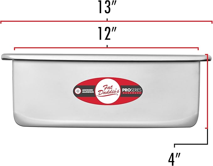 Fat Daddio's POB-12184 Anodized Aluminum Sheet Cake Pan, 12 x 18 x 4 Inch