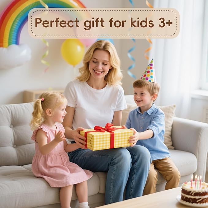 Freniland Wooden Coffee Maker Playset for Toddlers, Deluxe Pretend Espresso Machine with Accessories, Montessori Kitchen Toy for Kids Ages 3Y+