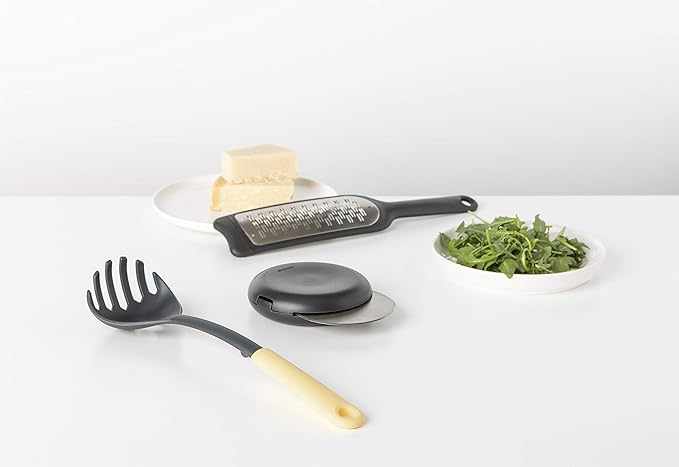 Brabantia Tasty+ Cook & Serve - Italian Chef Set with Spaghetti Spoon, Slice Grater & Pizza Cutter