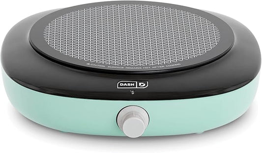 Dash Pyroceram Glass Burner - Designed for Multi-Function Cooking - Lightweight Device with Durable Pyroceram Glass - Quick Infrared Heating System & Five-Temperature Settings - Aqua