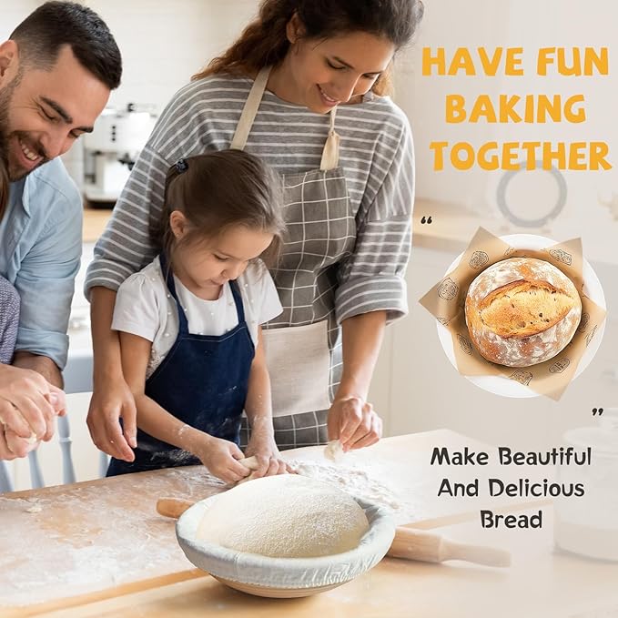 Advanced Cast Iron Dutch Oven for Baking, With Banneton Bread Proofing Basket & Baking Supplies, 5QT Multi-Functional Dutch Oven Pot with Lid, Cast Iron Bread Pan, Black