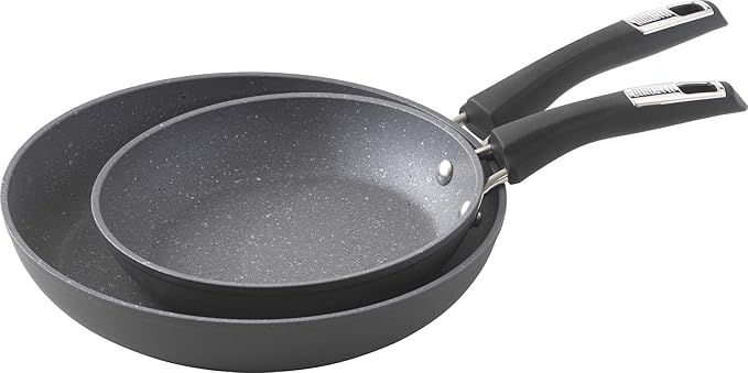 Bialetti Impact 10-Piece Textured Aluminum Cookware Set with Pots, Pans, and Dutch Oven, Nonstick Pots and Pans Set for Kitchen, Gray
