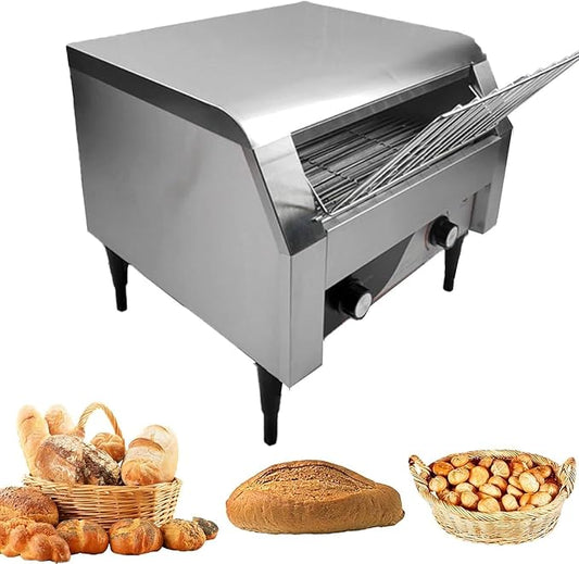 Electric Bread Machine,Commercial Conveyor Toaster,Automatic Toaster Oven,Multipurpose Bread Toasting Machine,150/300/450 PCS/H,with Intelligent Temperature Control,150