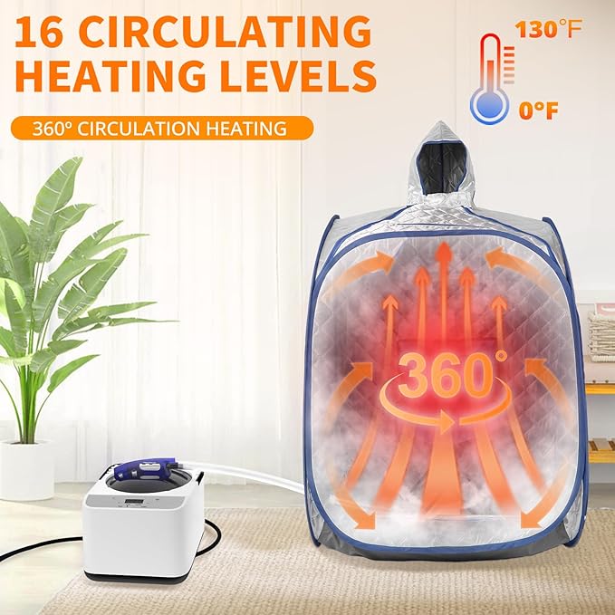 4 Liter Sauna Steamer Machine, 1500W Portable Steam Generator, Spa Machine, Timer Display for Body Detox, with Remote Control, Steam Cup, Home Spa Sauna Accessories
