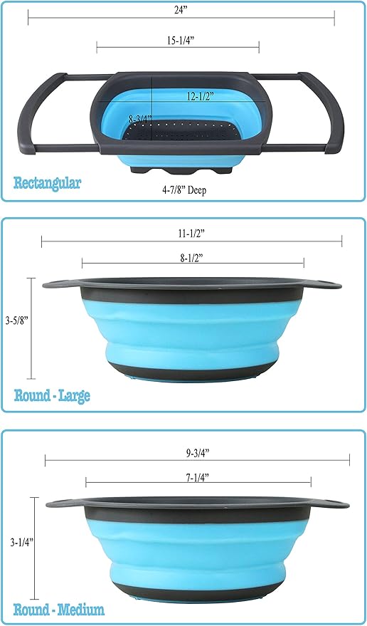 42 in. x 19 in. x 10 in. 16-Gauge Stainless Steel Undermount 60/40 Offset Double Bowl Kitchen Sink with Collapsible Colander Set and Strainer