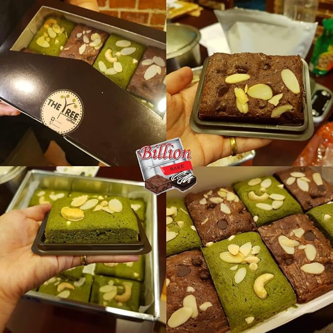 Brownie Cutter Stainless 100% 8,9,10,11,12 Inch Heavy duty Baking Pan or Slicer Ensures Perfect Crispy Edges baking pan Bakeware for Oven Baking Bakeware Cake portion cutter (Cutter 9x9" 12 Pcs.)