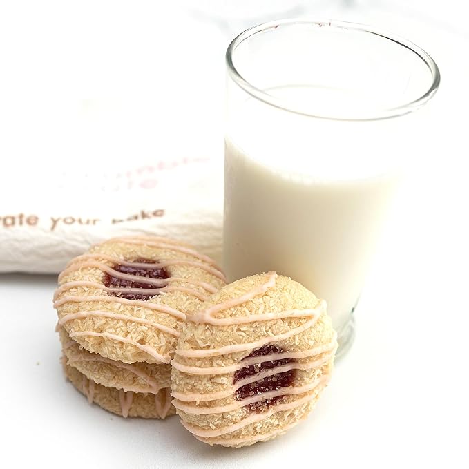 Crumble Crate - Guava & Coconut Thumbprint Cookies DIY Baking Set/Kit. All pre-measured ingredients and essential baking tools, Gift Idea, Baking Gift Sets
