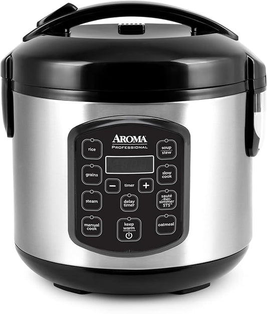 AROMA® Professional 8-Cup (Cooked) / 2Qt. Digital Rice & Grain Multicooker, ARC-984SBD