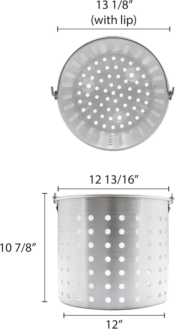 Thunder Group 40 Quart Aluminum Steamer Basket