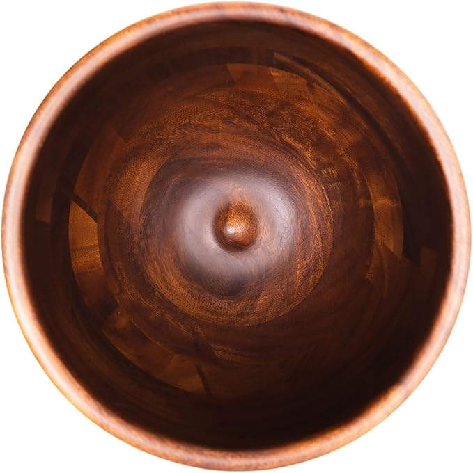 Biscuitique Premium Solid American Walnut Wood Mixing Bowl Compatible with Kitchen Aid Tilt-Head Models 4.5 Quart and 5QT Stand Mixer Wooden Bowls