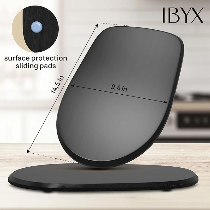 Ibyx Elegant Sliding Tray - Compatible with 4.5 Qt Kitchen Aid Mixer Slider for Counter and Other Heavy Appliances (Black)