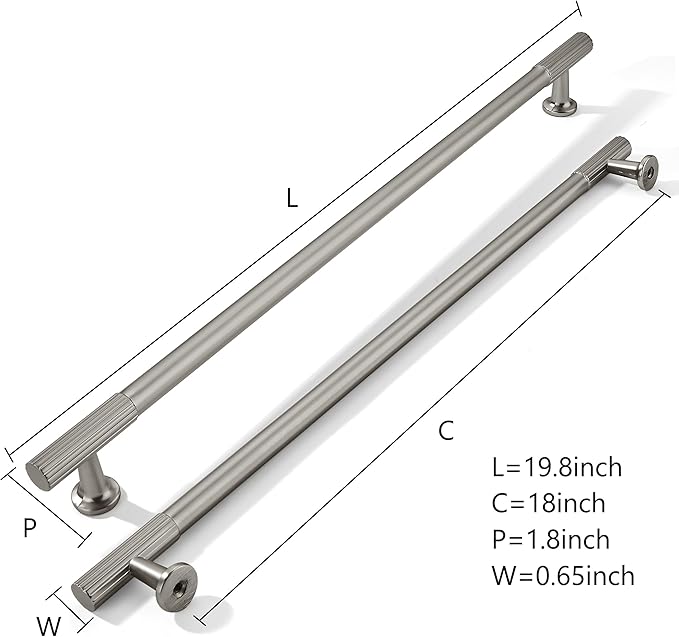 khtumeware Appliance Pull 18 Inch Hole Center 1 Pack Brushed Satin Nickel Cabinet Pulls Heavy Duty Solid Kitchen Drawer Handles Cabinet Hardware for Cupboard Drawer Handles Dresser Pulls