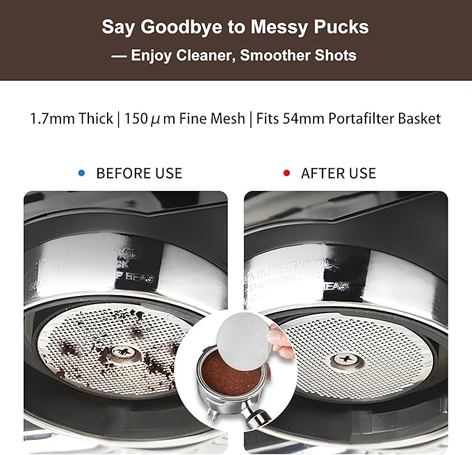 54mm Espresso Accessories Kit Fits Breville Espresso Machines and Portafilters, Espresso Tamper Tool Kit with Dual Head Tamper & Distributor, WDT Tool, Dosing Funnel, Puck Screen, Filter Papers