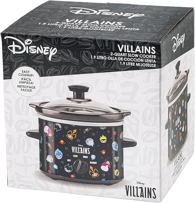 Uncanny Brands Disney Villains 2qt Slow Cooker - Small Kitchen Appliance
