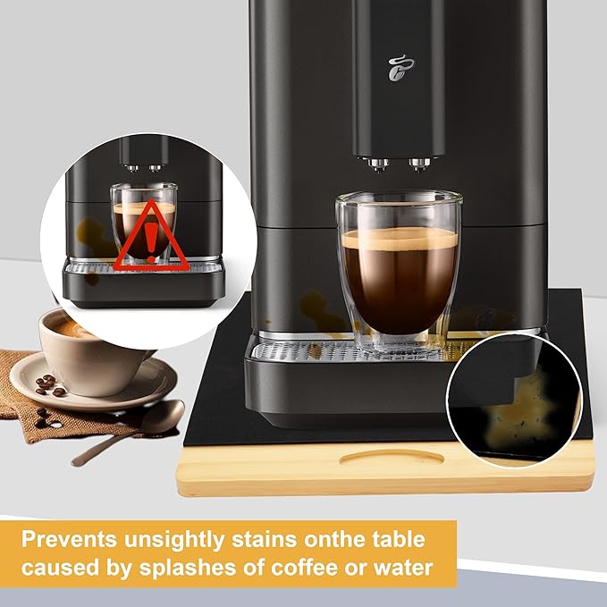 MinBoo Bamboo Appliance Slider,Sliding Tray for Coffee Maker, Kitchen Countertop Appliance Rolling Tray,Slides Easily from Under The Cabinet,Wide - Small (12" Wx10 D)