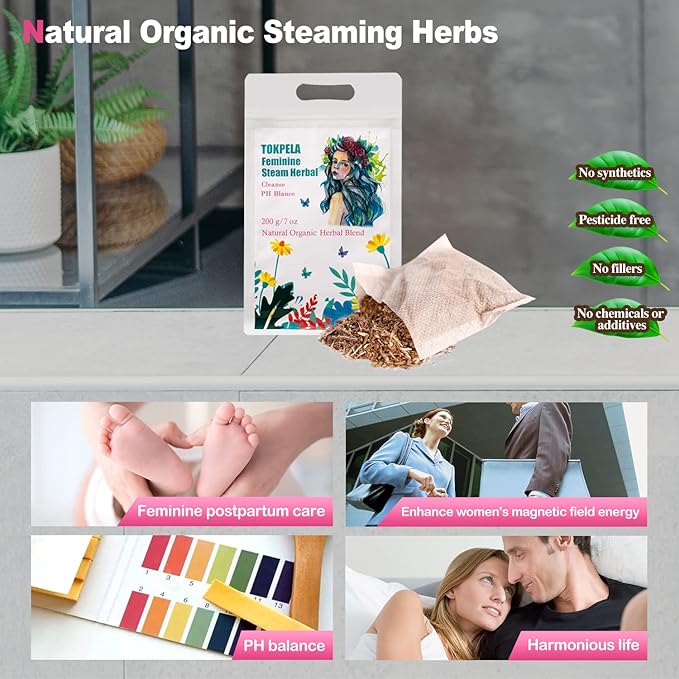 Yoni Steam Pot, Yoni Steam Kit, Yoni steamer, V Steam With 20 Bags Yoni Herbs, Yoni Seat for Women Cleaning, Ph Balance, Postpartum Care and more