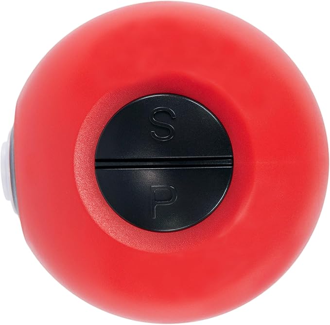 Uncanny Brands Pokémon Poké Ball Salt and Pepper Grinder – Dual Chamber Electric Mill with Adjustable Coarseness and LED Light – Battery Powered