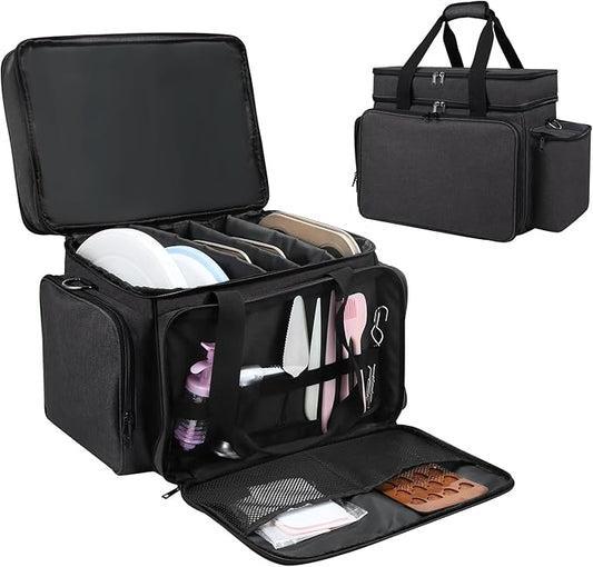 Baking Supplies Storage Case,Cake Decorating Storage Baking Supplies Organization for Bakers/Pastry Chefs,Cupcake Cookie Decorating Kit Organizer for Beginners and Cake Lovers