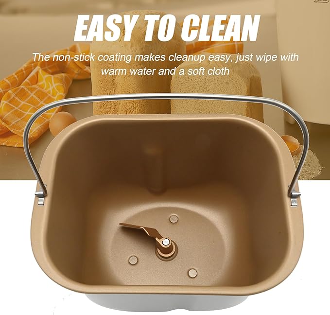 Bread Machine Baking Bucket (Rectangle), Bread Plate Household, Bread Baking Pan, 7.7" D x 5.6" W x 6" H, Capacity 2LB