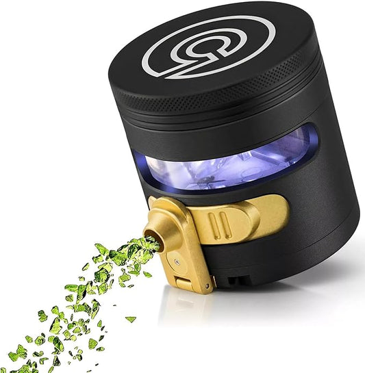 MANUAL Grinder AUTOMATIC Dispenser Large 2.5" Aluminum Alloy, for HOME & KITCHEN ONLY (Midnight)…