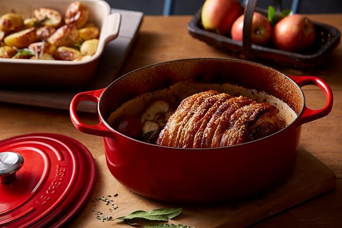 Le Creuset Enameled Cast Iron Signature Oval Dutch Oven, 6.75qt., Olive