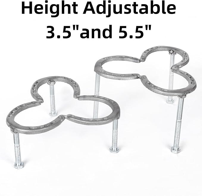 Camping, Campfire, Dutch Oven Tripod, Table For Cooking-Steel Horseshoes,with Adjustable Height Legs- Ideal for Campfire Cooking and Cast Iron Dutch Oven(10"X 10")