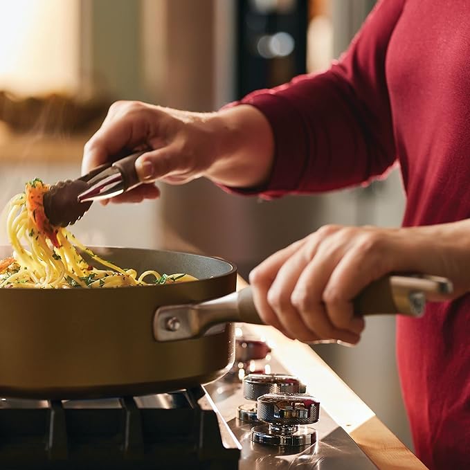 Anolon Advanced Home Hard-Anodized Nonstick Skillets (12-Inch with Lid, Bronze)