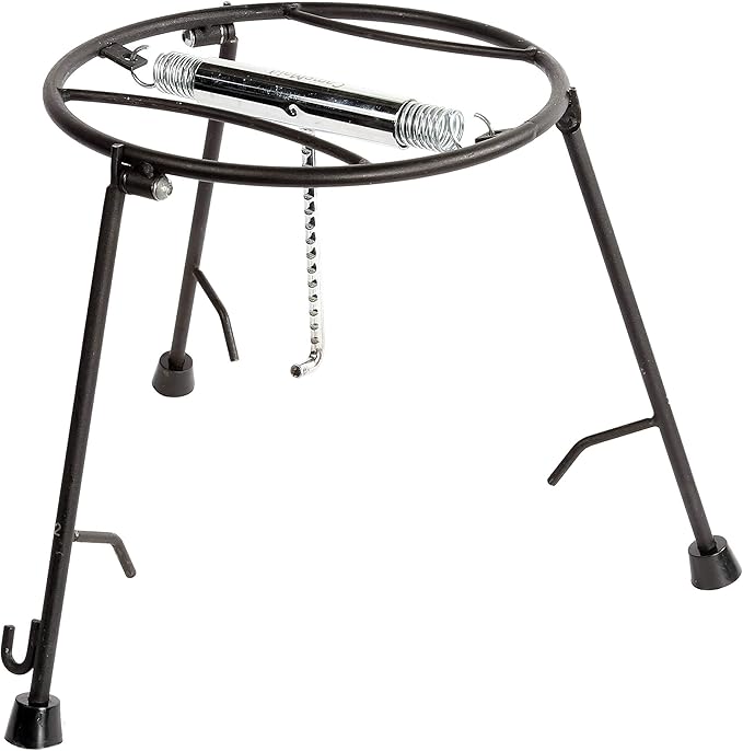 CampMaid Charcoal Holder & Lid LIfter - Dutch Oven Tools Set - Charcoal Holder & Cast Iron Grill Accessories - Camping Grill Set - Outdoor Cooking Essentials - Camp Kitchen Equipment - (2 Piece Set)