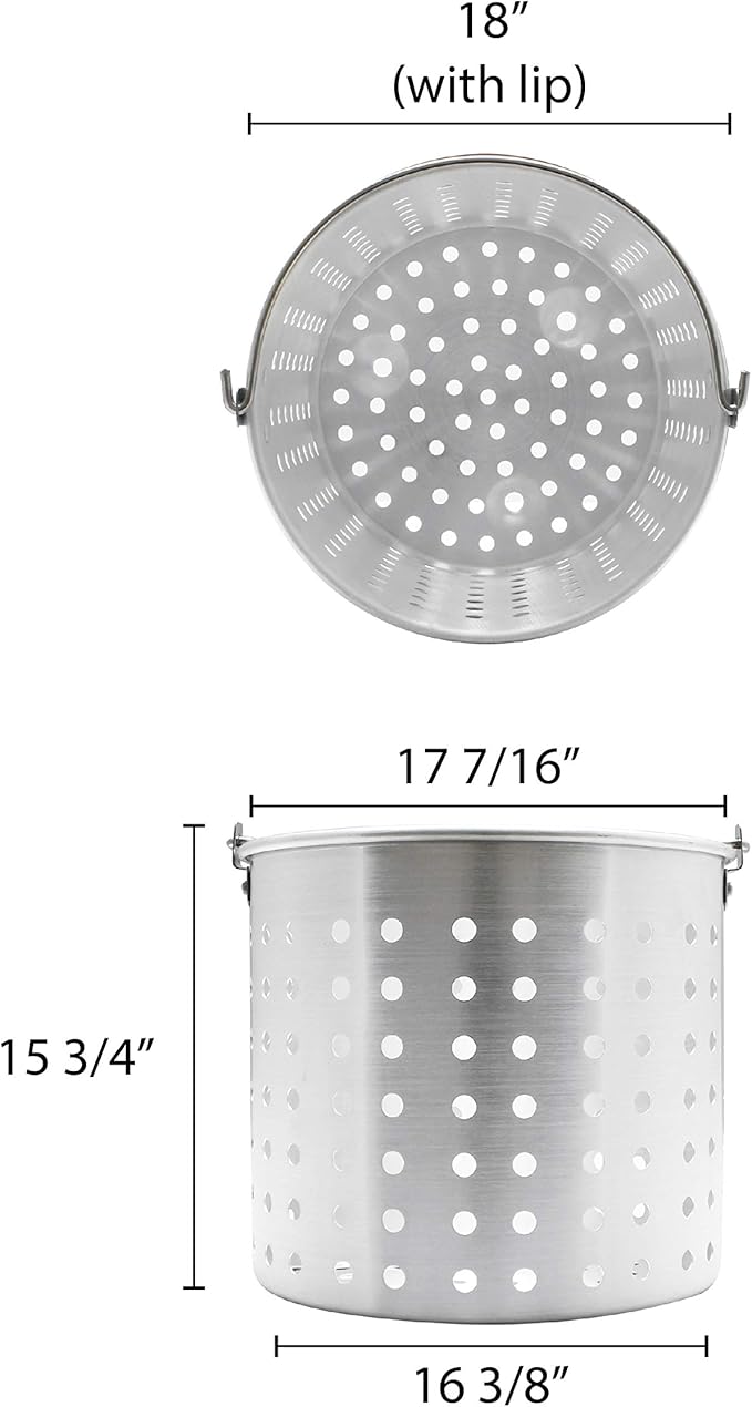 Thunder Group 100 quart Aluminum steamer basket for stock pot, comes in each