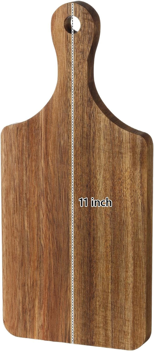 Patelai 1 Pack Thicken Bamboo Cutting Board Bulk Acacia Wood Chopping Unfinished Crafts Serving Charcuterie Boards for DIY Wedding Housewarming Gift (Acacia Wood)