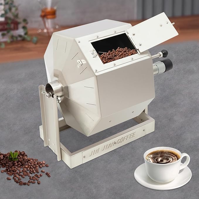 Commercial Coffee Bean Roaster,3.83Gal Coffee Roaster Coffee Bean Baker,Stainless Steel CoffeeS BeanS Baking Machine Automatic Rotary for Home and Commercial Use