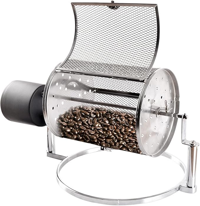Electric Coffee Roasting Machine Grains Nut-Roaster Baking Machine Stainless Steel Coffee Roasting Cage (A)